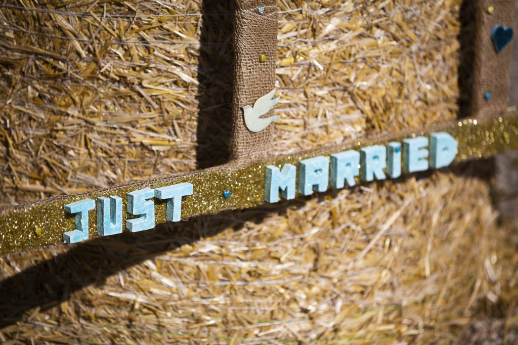 Detail sur un panneau Just Married pour la Location de borne photobooth selfie-box photomaton pau bordeaux tarbes