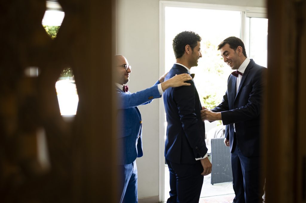 Mariage de C+A au Château Smith Haut Lafitte. Images réalisée par le photographe Patrick Chatelain dans un style photo-journalistique.