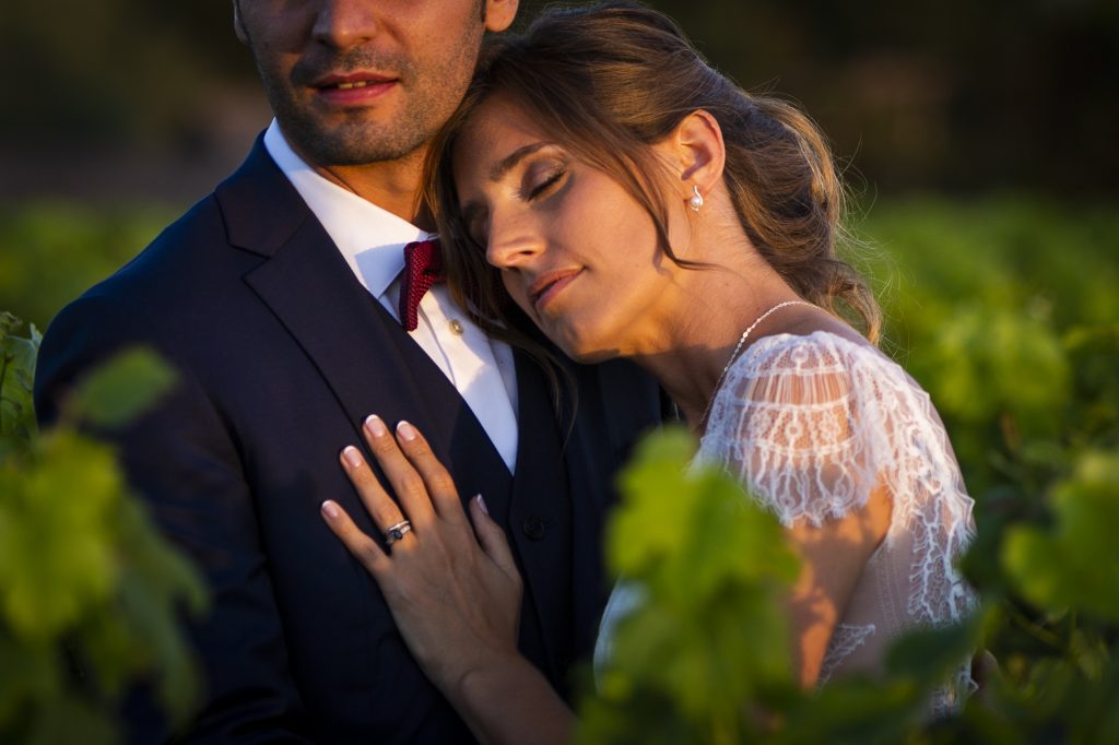 Mariage de C+A au Château Smith Haut Lafitte. Images réalisée par le photographe Patrick Chatelain dans un style photo-journalistique.